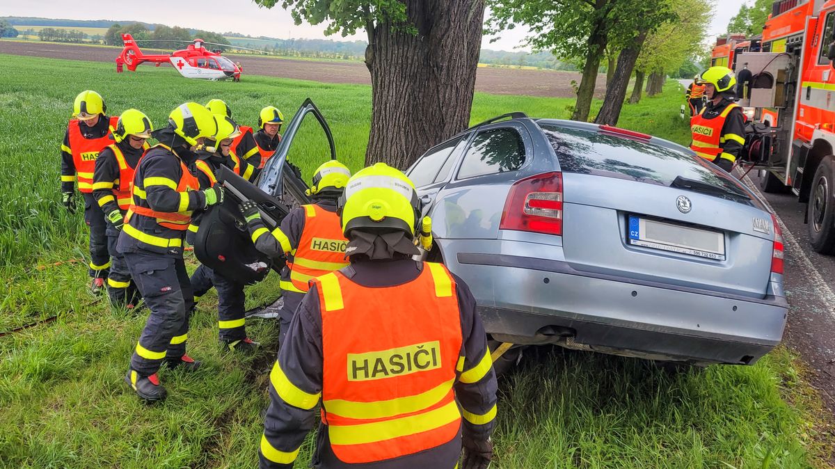 Řidič na Opavsku zemřel po nárazu do stromu
